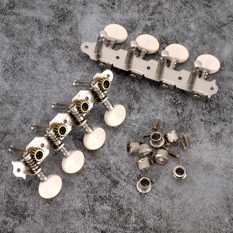 Swhmc 1 Set Mandolin Tuning Pegs, Tuning Keys Machine Head with Nickel Color, Mandolin Replacements 4L4R - Image 4